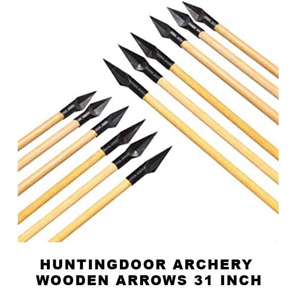 Huntingdoor Archery Wooden Arrows 31 inch