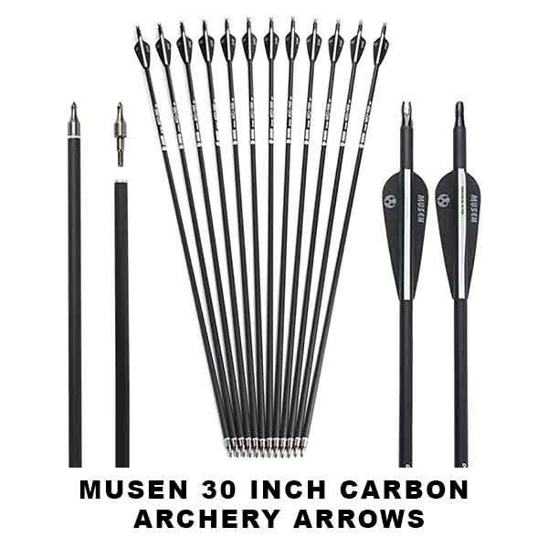 Musen 30 Inch Carbon Archery Arrows