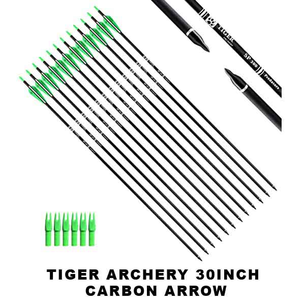 TIGER ARCHERY 30Inch Carbon Arrow